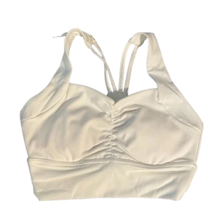 NWT BuffBunny White Sports Bra size small strapless back